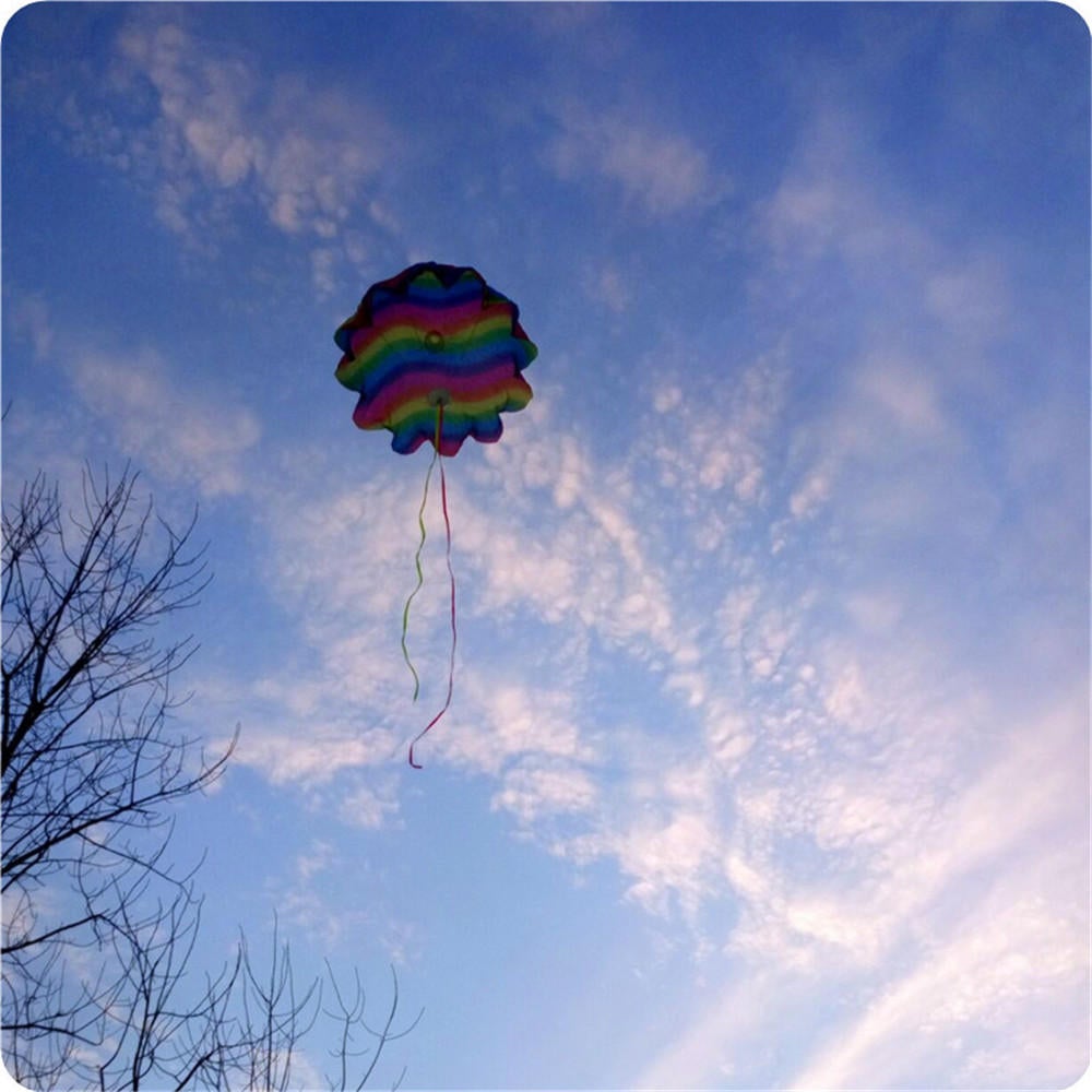 27,5 pollici paracadute giocattolo aquilone gioco all'aperto mano lanciare giocattolo di caduta libera